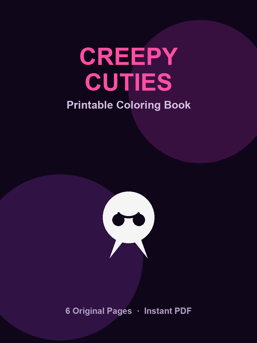 Creepy Cuties — Printable Coloring Book